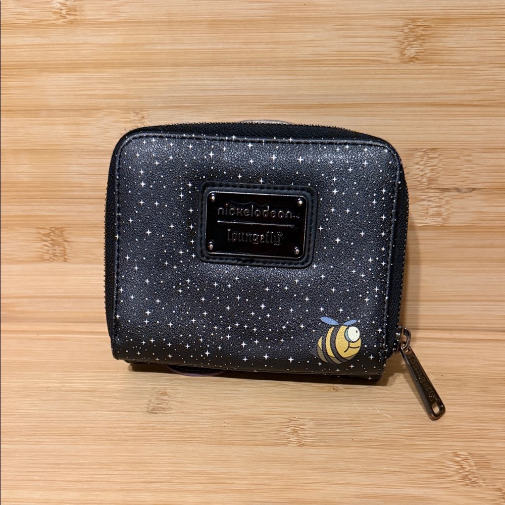 Disney Black Star Print Wallet with Bee Accent